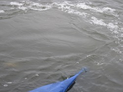 Schlauchrutsche im Wasser