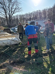 Rocky schneidet Äste