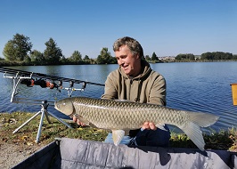 Helmut Lahne mit Amur