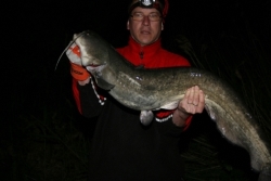 Manfred mit einem Wels